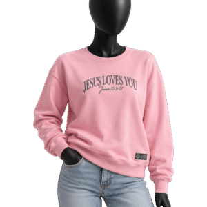 SUDADERA LOVE rosa claro