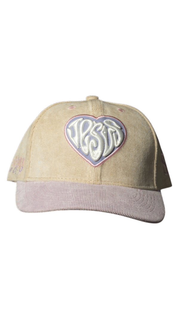Gorra Crema con Visera Lila