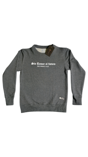 SUDADERA SIN TEMOR AL FUTURO gris