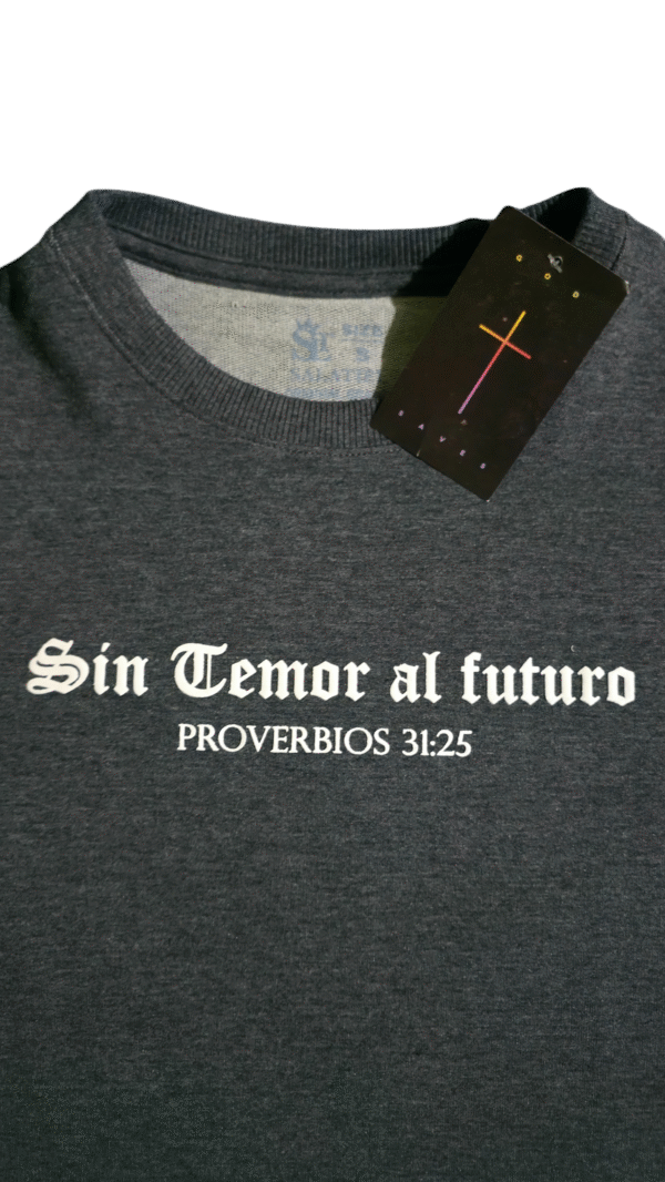SUDADERA SIN TEMOR AL FUTURO gris