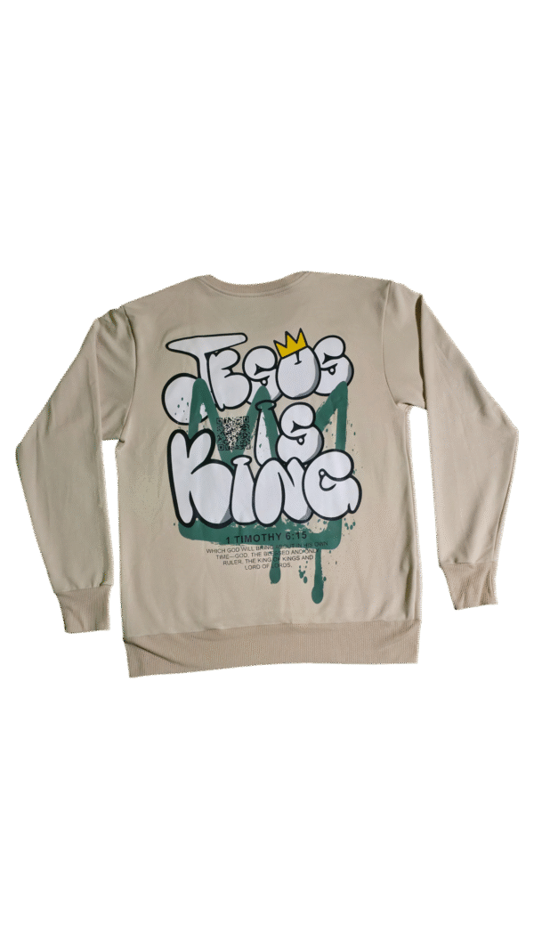 Sudadera beige JESUS IS KING