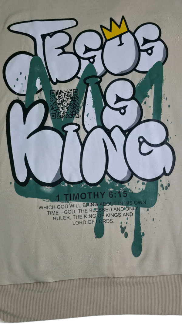 Sudadera beige JESUS IS KING