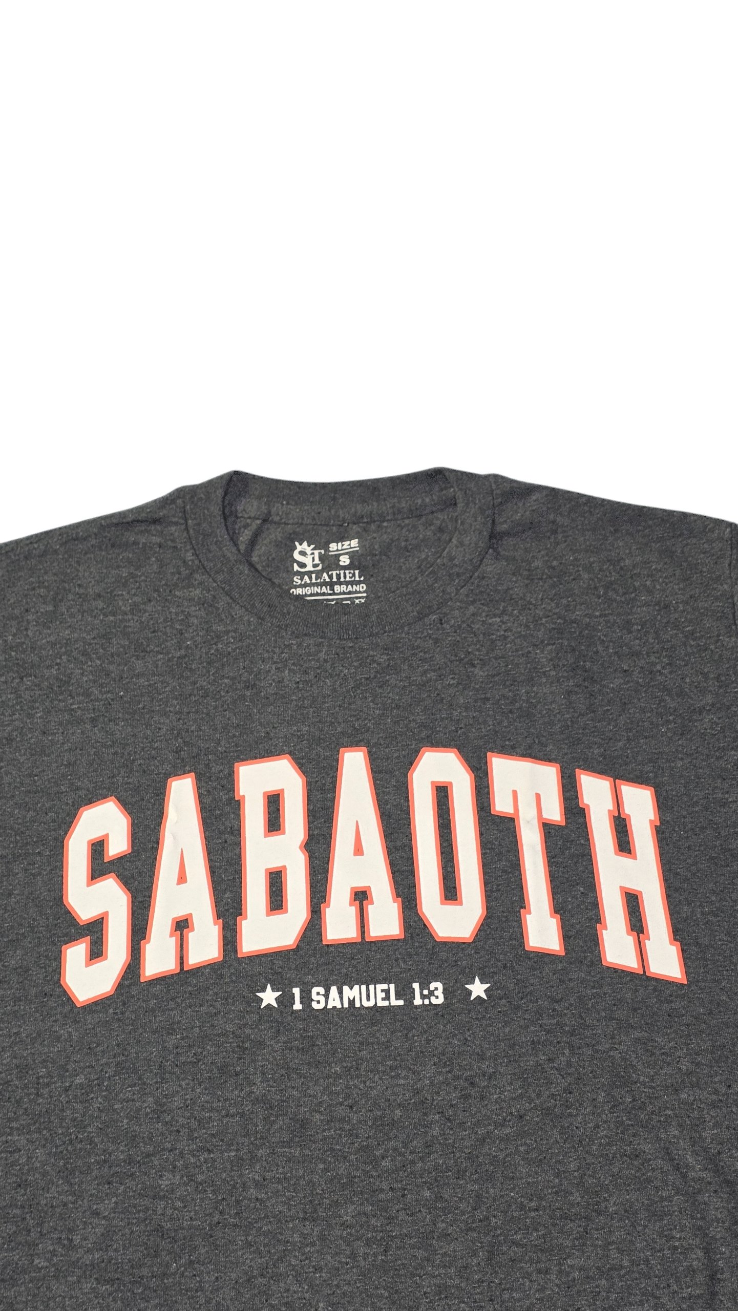 Camisa gris SABAOTH naranja/blanco