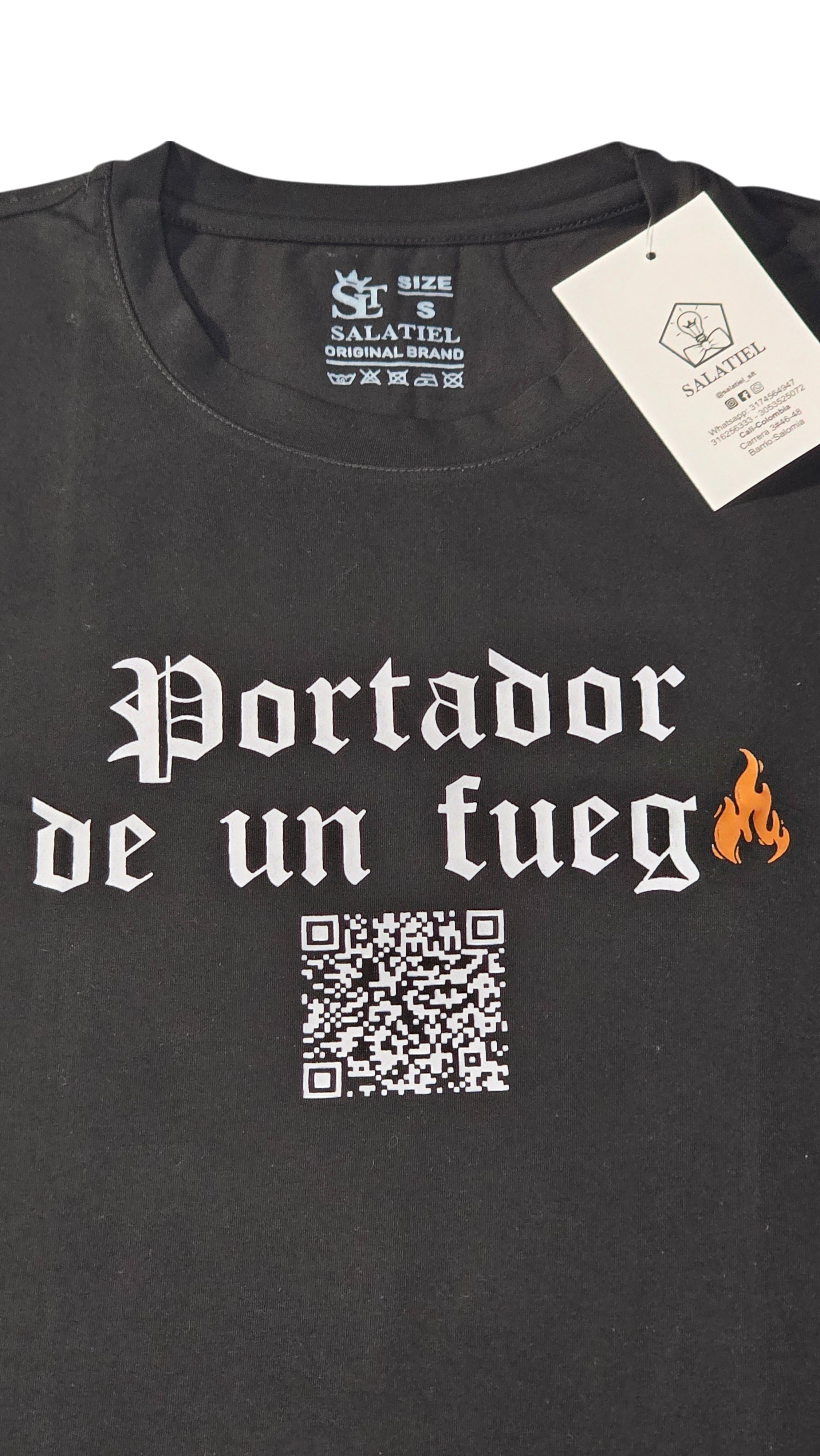 Camisa negra PORTADOR DE FUEGO