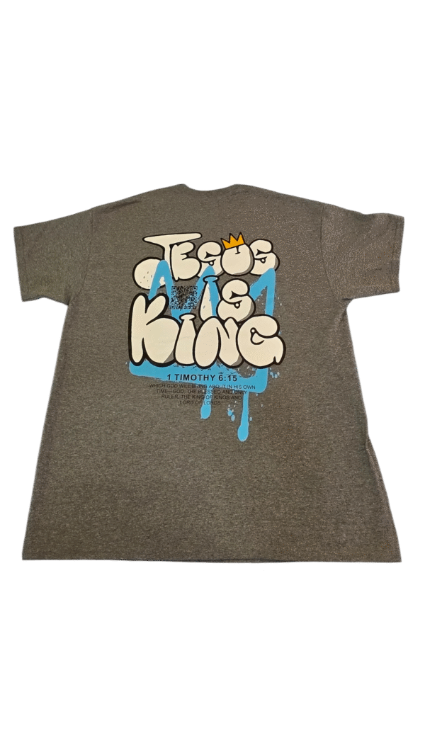 Camisa gris JESUS IS KING