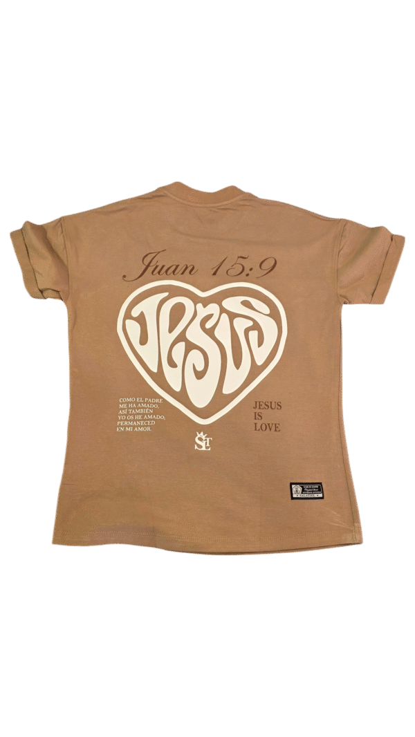 Camisa Jesus CORAZON cafe mujer