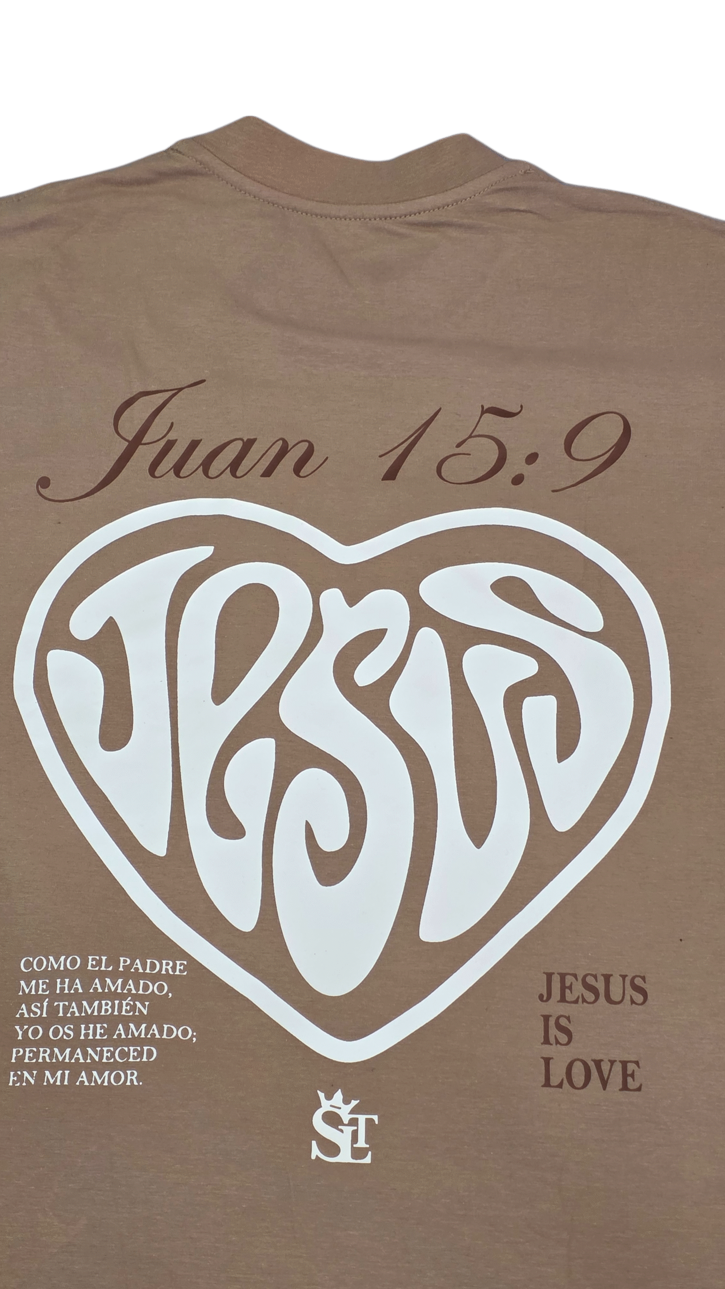 Camisa Jesus CORAZON cafe mujer