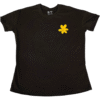 Camisa negra Flor AMARILLA Isaias mujer