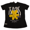 Camisa negra Flor AMARILLA Isaias mujer