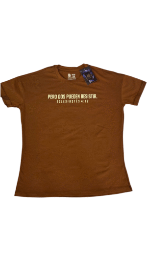 Camiseta café CORDÓN DE TRES