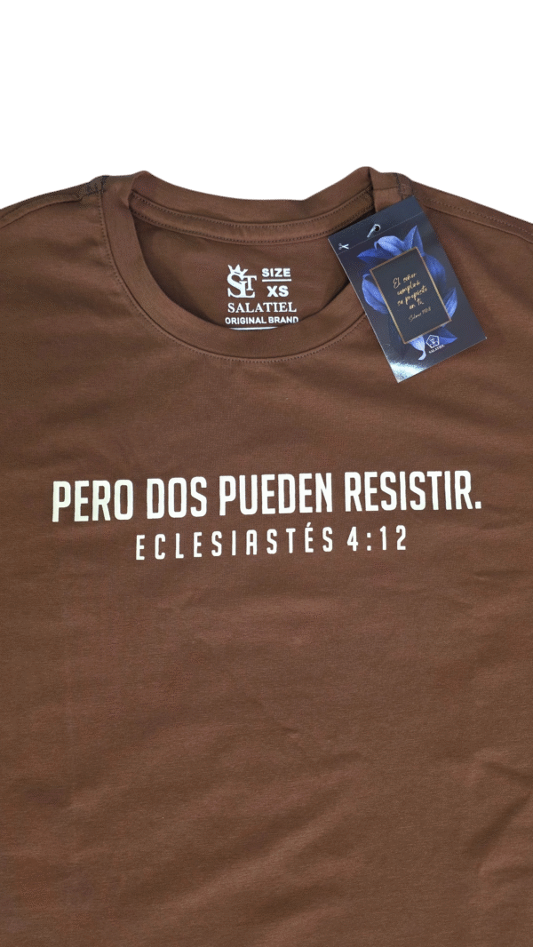 Camiseta café CORDÓN DE TRES