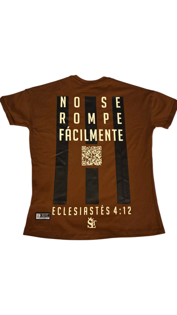 Camiseta café CORDÓN DE TRES