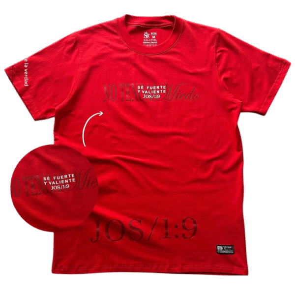 Camisa JOSUE 1:9 roja