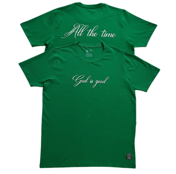 Camisa verde GOD IS GOOD