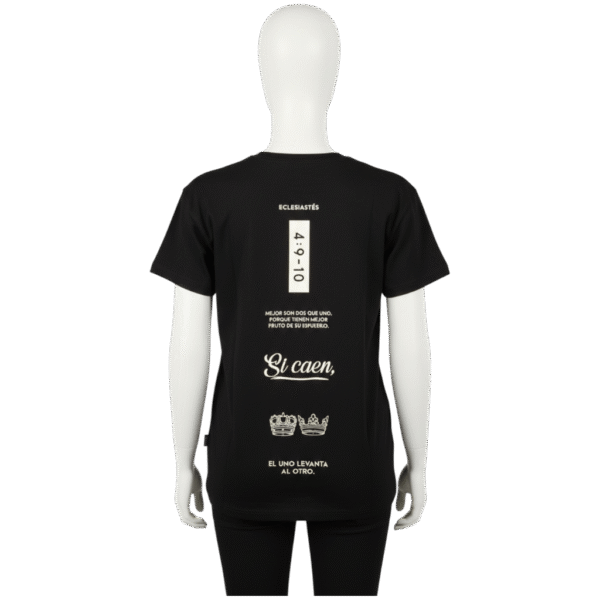 Camisa negra DOS ES MEJOR QUE UNO mujer