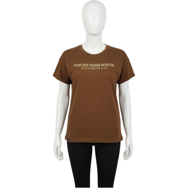 Camiseta café CORDÓN DE TRES