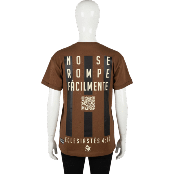 Camiseta café CORDÓN DE TRES