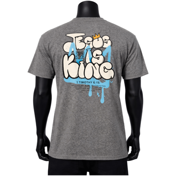 Camisa gris JESUS IS KING