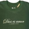 Dios es amor corazon  verde