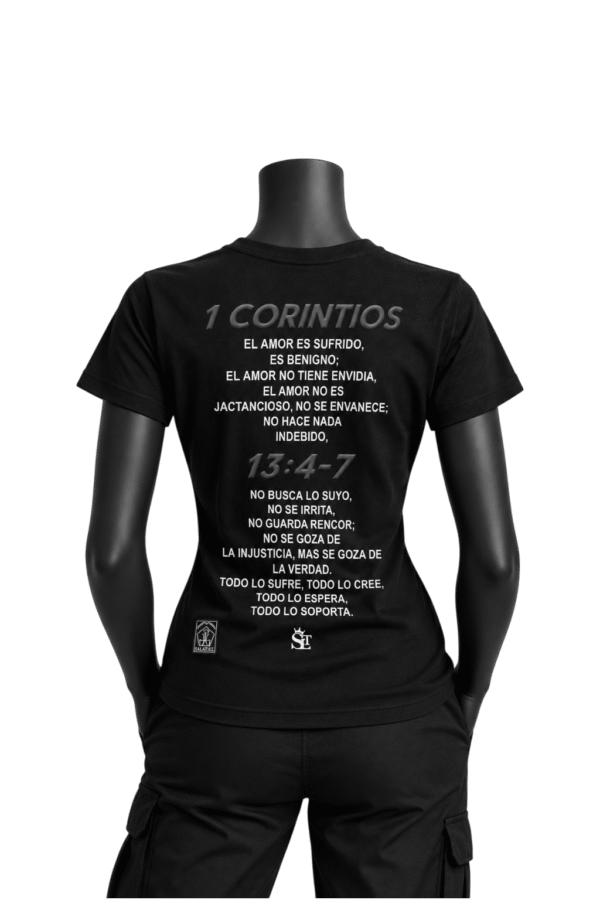 file_000000008938820ebc1c6d1f1a77e79c (2) ¿AMOR? Negra Camisa Mujer